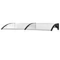 75 x 195 cm Curved Polycarbonate Door Window Awning Canopy UV Rain Snow Protection - Clear