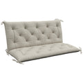 Garden Bench Cushion, 2 Seater Swing Chair Cushion, Seat Pad with Ties for Indoor and Outdoor Use, 110 x 120 cm