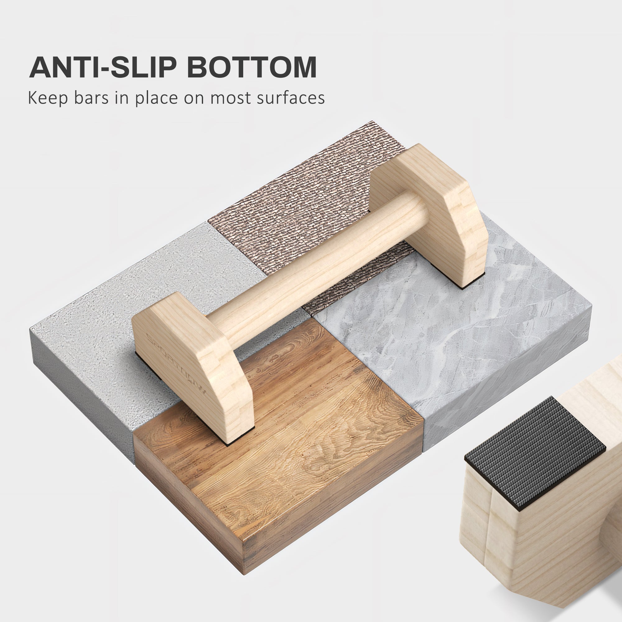 Wooden Parralletes Bars, Push Up Handles with Non-Slip Base, Calisthenics Equipment, for Home Gym, Training