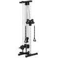 Wall Mount Cable Machine, 15 Positions Adjustable Cable Crossover Machine Dual Pulley System for Home Gym