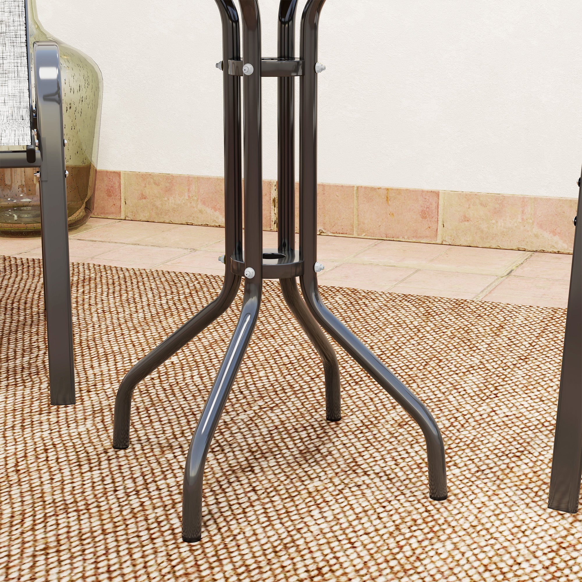 Three-Piece Outdoor Garden Set - Light Grey