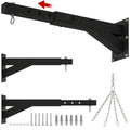 Adjustable 5-Length Punch Bag Wall Bracket for Boxing & Kickboxing Training - Black