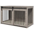 XL Dog Crate Furniture with Removable Cushion 118x60x73 cm - Brown