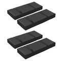 Set of 4 Parasol Weight Bags 25kg Fillable Sandbags with Handles - Black