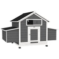Chicken Coop, Wooden Outdoor Hen House with Nesting Box, Openable Waterproof Top, Pull-Out Tray, 150 x 100 x 97cm