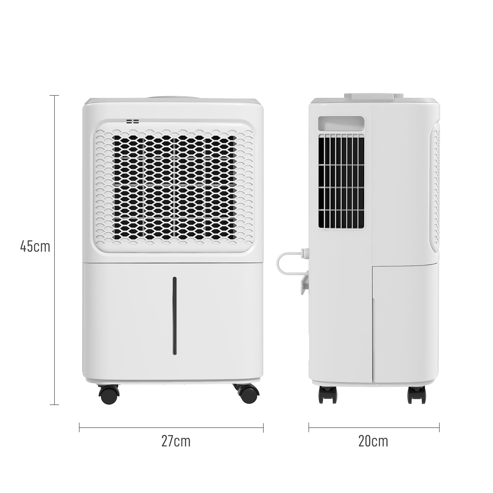 12L/Day Dehumidifier with Continuous Drainage, 1.6L Water Tank, 24H Timer, Digital Humidity Display, Humidity Light, Dehumidifier for Home Damp, Bedroom, Condensation, Mould, Laundry Drying