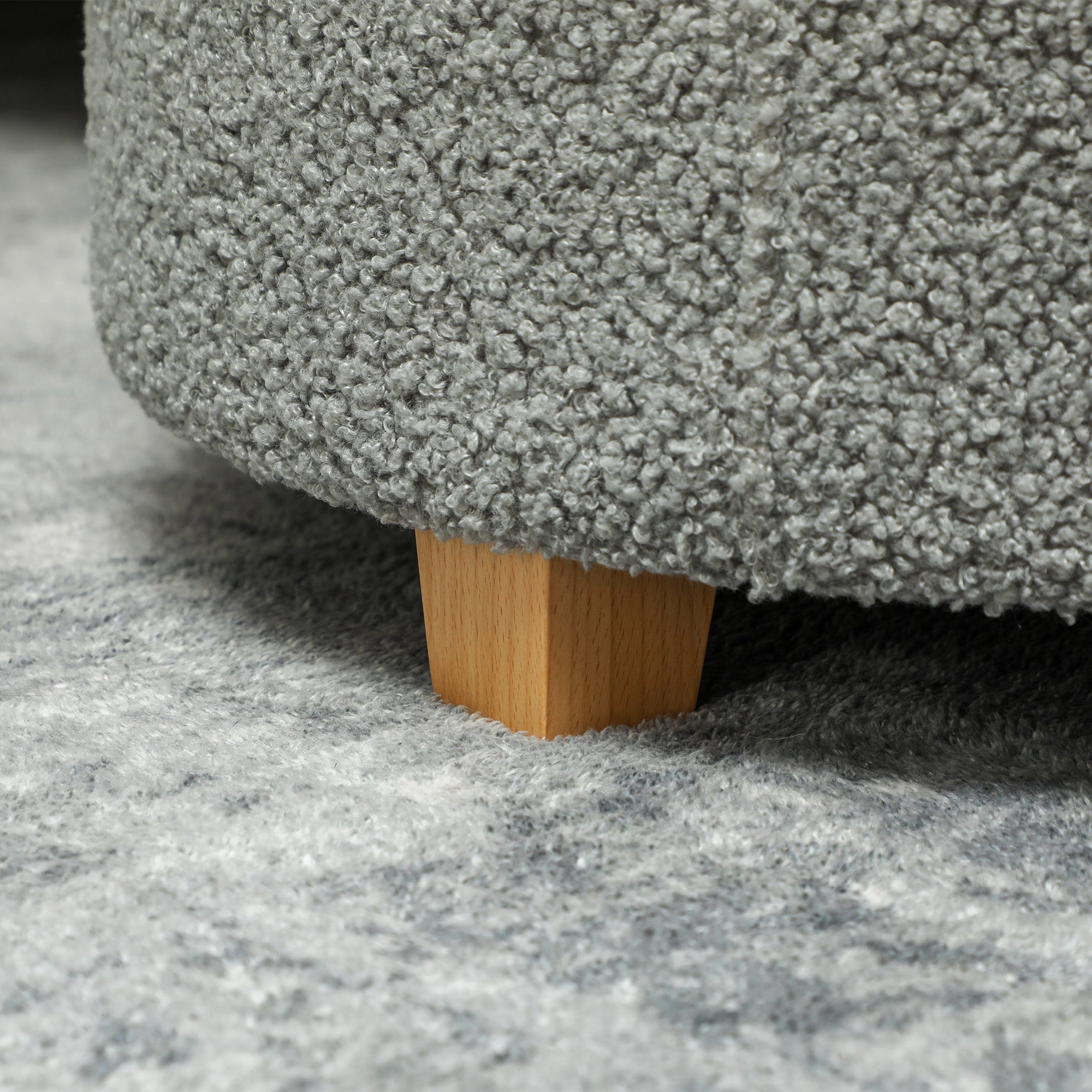 31.8L Teddy Fleece Storage Ottoman - Grey