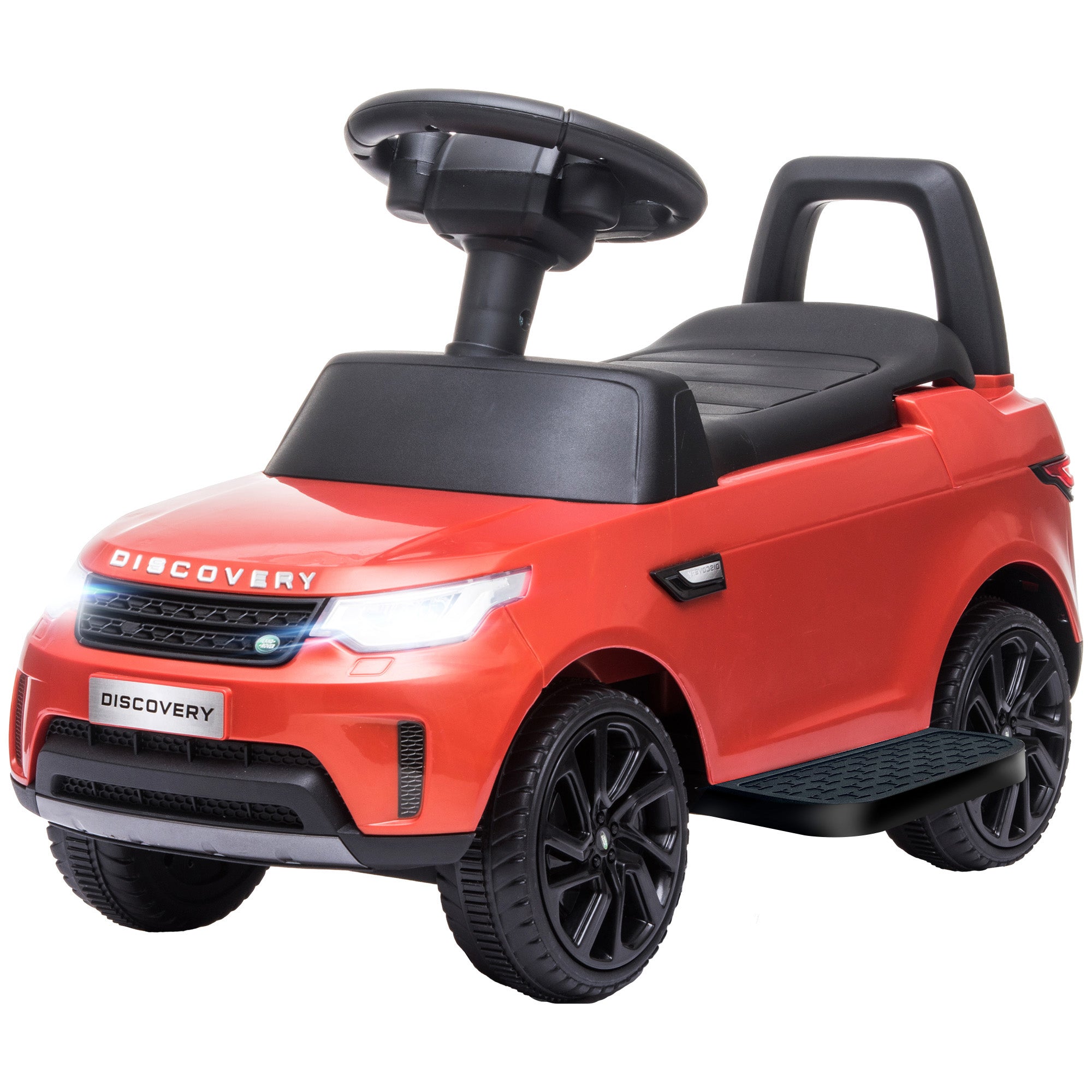 2 in 1 Land Rover Licensed 6V Kids Electric Ride On Car Sliding Car w/ Headlights Music, for 18-60 Months Red