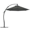 3 Metre Garden Cantilever Parasol Set with Aluminium Frame - Grey