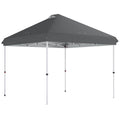 3 x 3 m Pop Up Gazebo with Wheels, UPF50+ One-Touch Outdoor Garden Party Tent Marquee Wedding Awning Canopy, Dark Grey