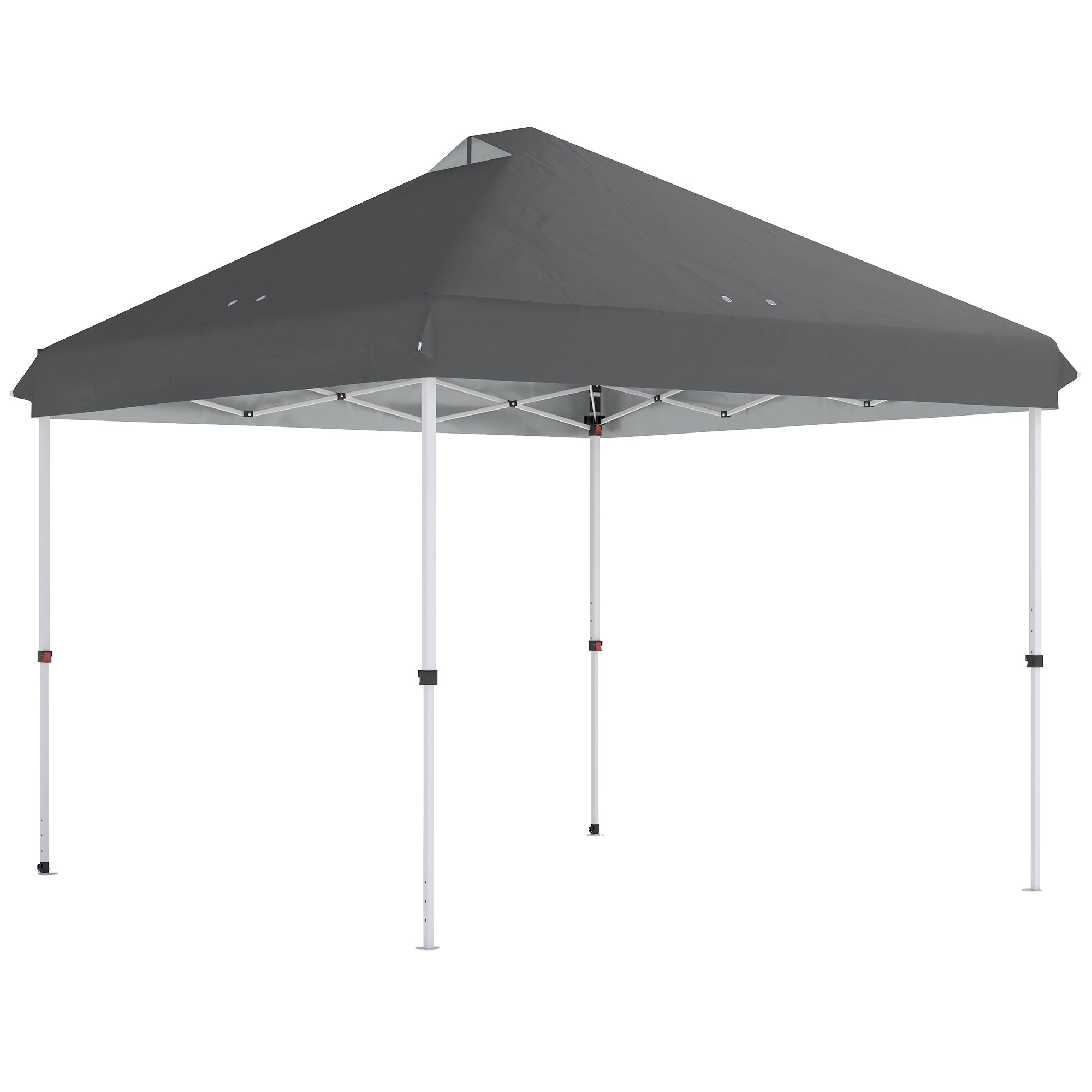 3 x 3 m Pop Up Gazebo with Wheels, UPF50+ One-Touch Outdoor Garden Party Tent Marquee Wedding Awning Canopy, Dark Grey