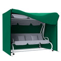 Three-Seater Waterproof Swing Chair Cover with Drawstring - Green