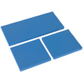 3 Piece Rattan Outdoor Seat Cushion Set with 2 Single & 1 Double Cushion - Sky Blue