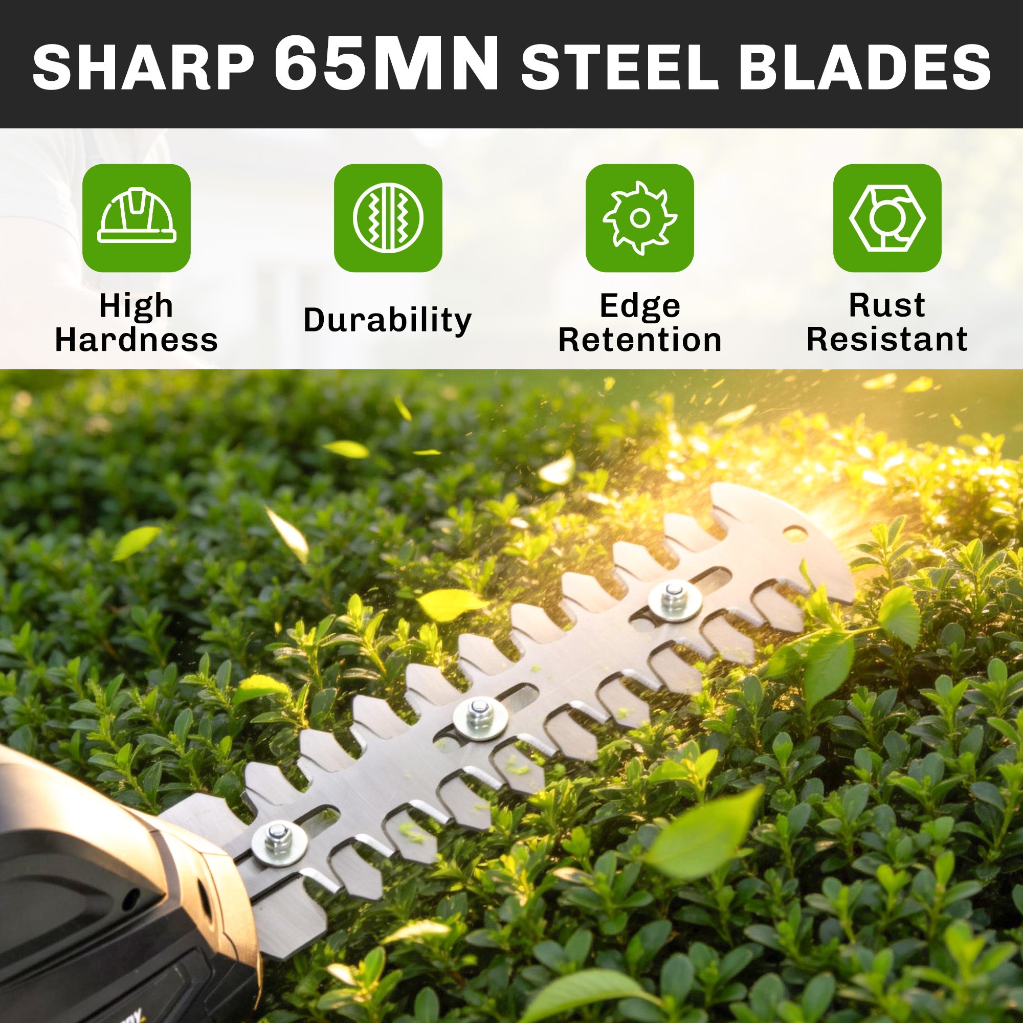 2-in-1 Cordless Hedge Trimmer & Grass Shear with 7.2V 2 x Rechargeable 2000mAh Batteries, 2 Changeable Blades