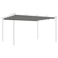 Retractable Pergola Shade Cover Replacement Canopy for 4 x 3 m Pergola - Light Grey
