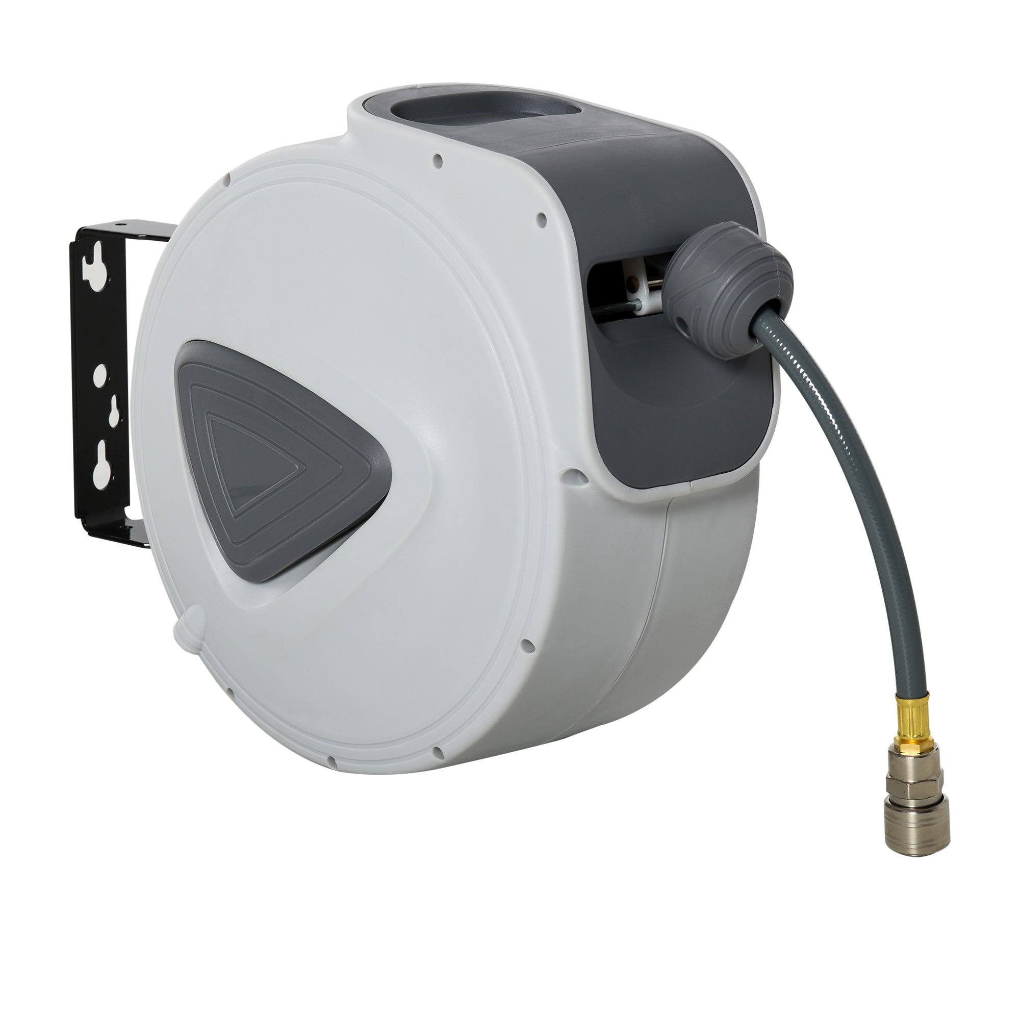 Retractable Air Hose Reel 15m+ 140cm Hose Diameter 3/ 8" 9.5mm, Hose Connector 1/ 4" BSP, Wall Mount Auto Rewind Hose- Reel