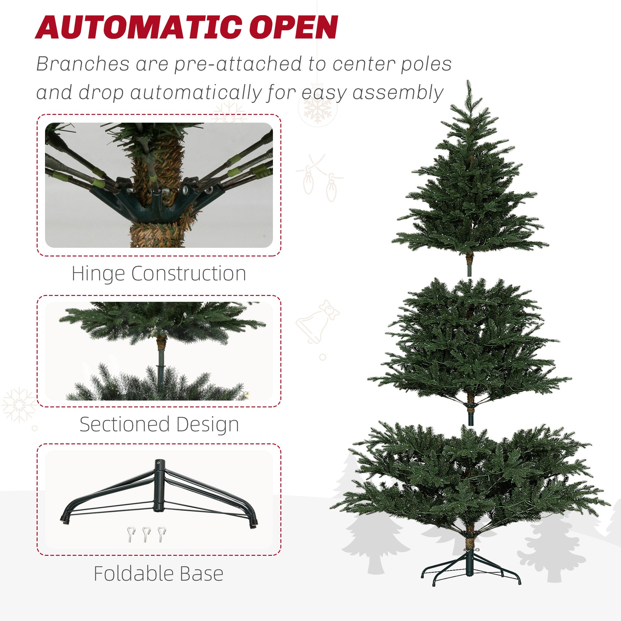 7ft LED Lights Artificial Christmas Tree