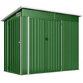 7.5 x 4.3ft Metal Garden Storage Shed, Waterproof Outdoor Shed with Triple Lockable Door, Gloves, Vents, Green