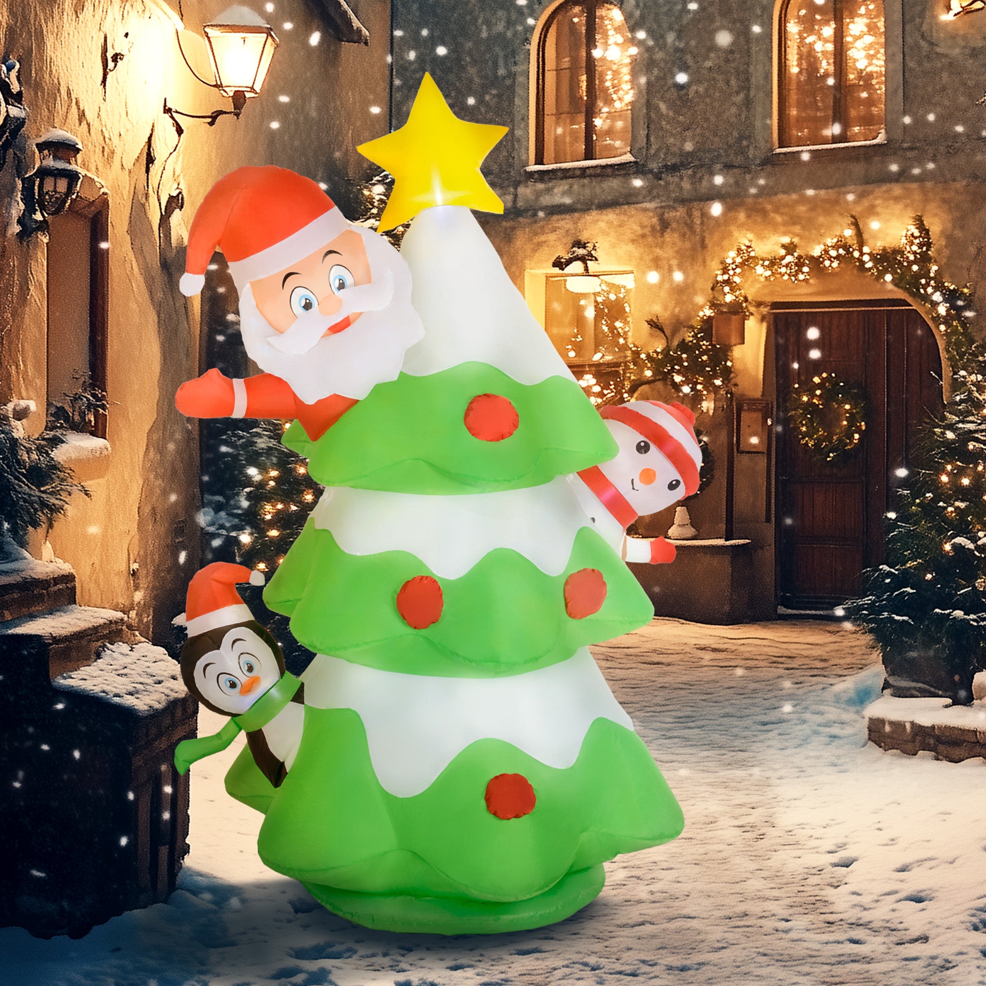 8ft Inflatable Xmas Tree and Friends Decoration