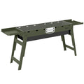 Portable BBQ Grill, Foldable Charcoal Grill for Camping and Picnics with 2 Side Shelves and Handle, Green