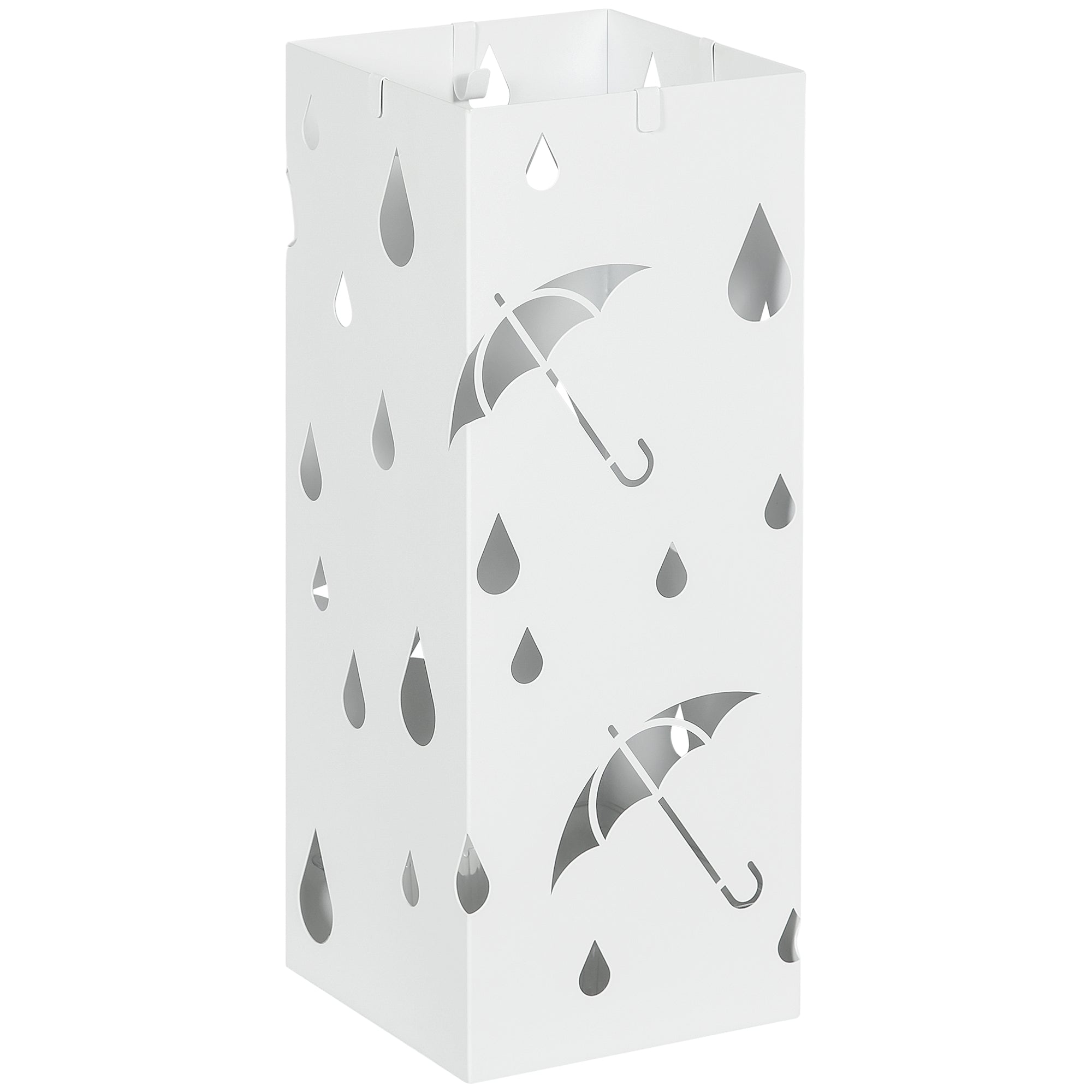 Six-Umbrella Steel Holder Stand - White