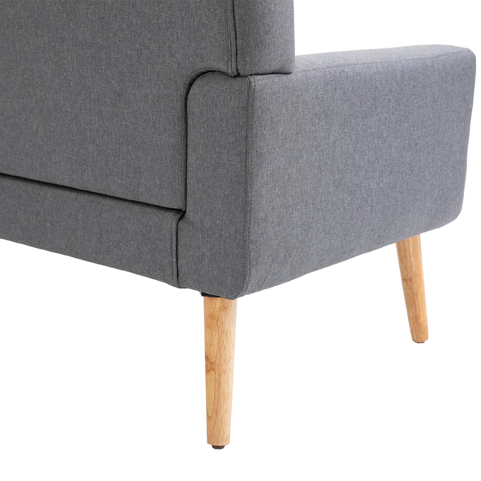 Scandinavian-Style Single Armchair - Grey