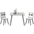 3 Piece Toddler Table and Chair Set for Kids 3-8 Years - Grey