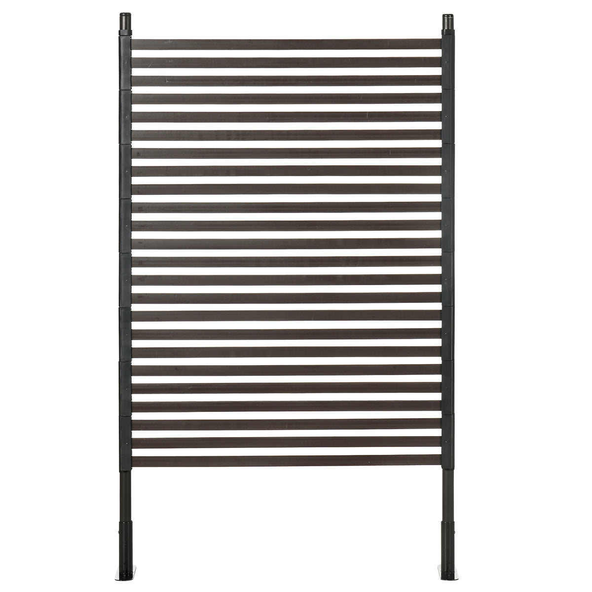 Garden Fence with 2 Standing Ways for Hard & Soft Ground, Decorative Outdoor Divider, Animal Barrier Fence, Brown