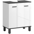 Modern Under-Sink Bathroom Cabinet with U Cut-Out 60x34x70cm - High Gloss White