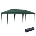 6 x 3 Metre Pop-Up Steel Frame Gazebo Weatherproof - Green