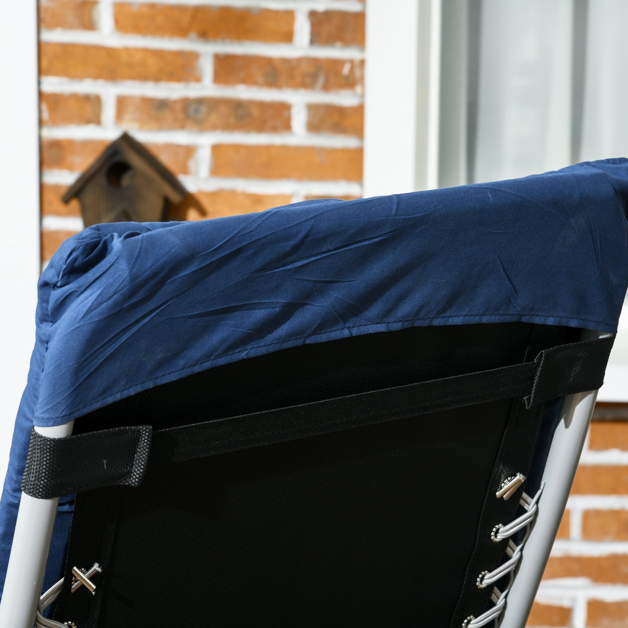 2pc Reclining Zero Gravity Sun Loungers ,Folding Chaise Lounge Chair with Cushions, Blue