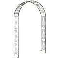 Garden Arch, Arbour Trellis for Climbing Plants, Rose Arch for Wedding Garden Decoration, 155 x 40 x 246 cm, Black