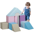 11-Piece Kids Soft Play Foam Blocks Set for Climb and Crawl - Blue