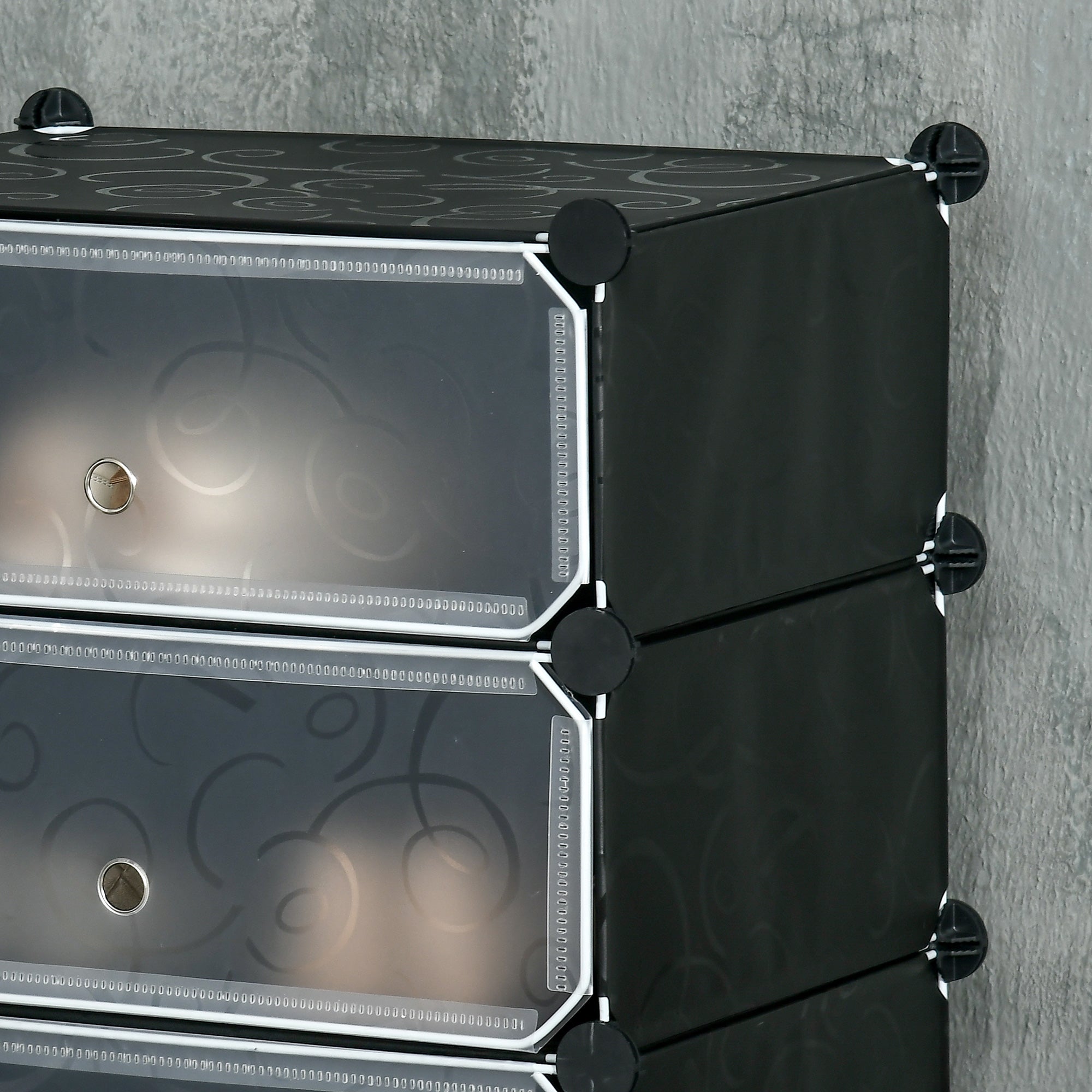 Six Cube Modular Storage Storage Unit - Black