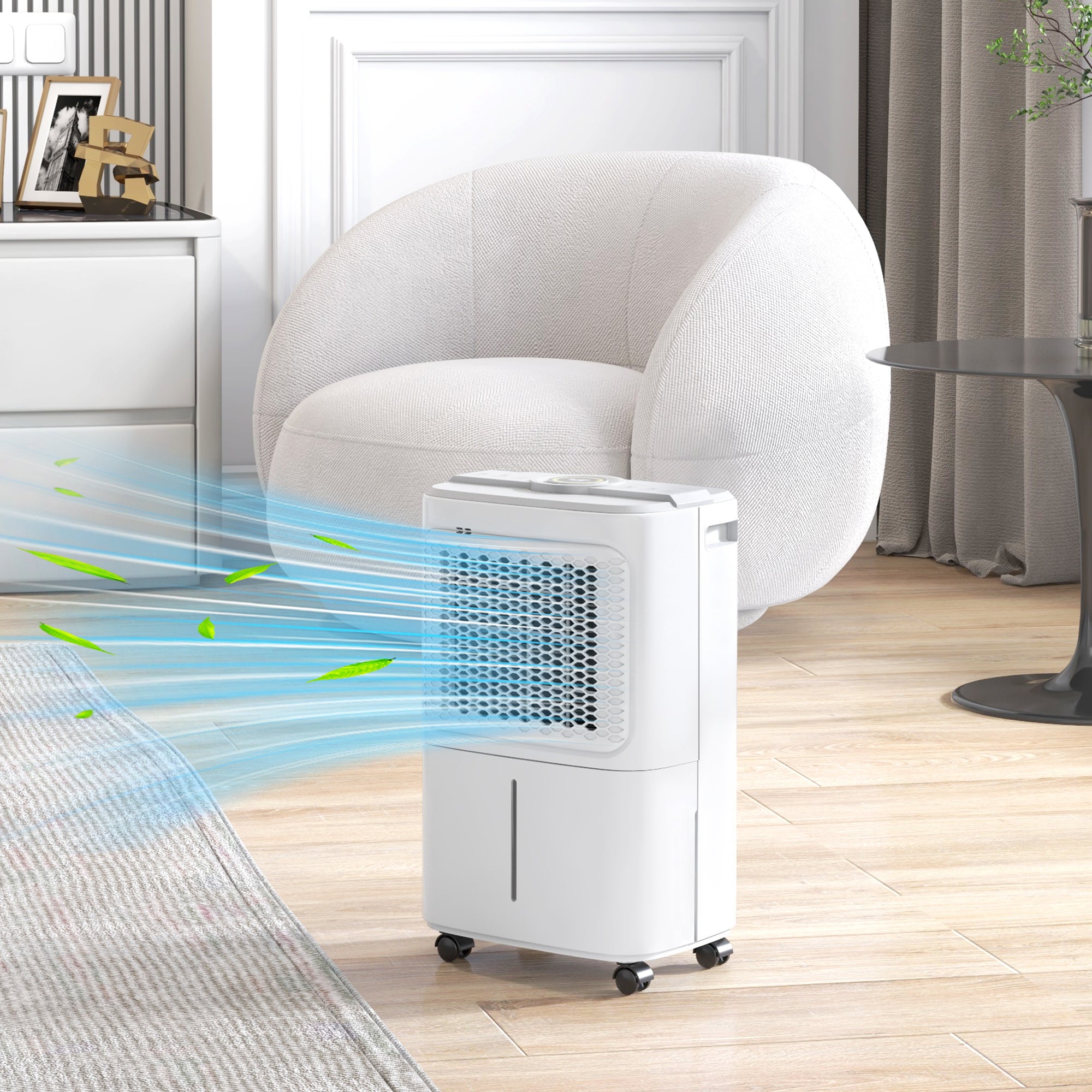 12L/Day Dehumidifier with Continuous Drainage, 1.6L Water Tank, 24H Timer, Digital Humidity Display, Humidity Light, Dehumidifier for Home Damp, Bedroom, Condensation, Mould, Laundry Drying