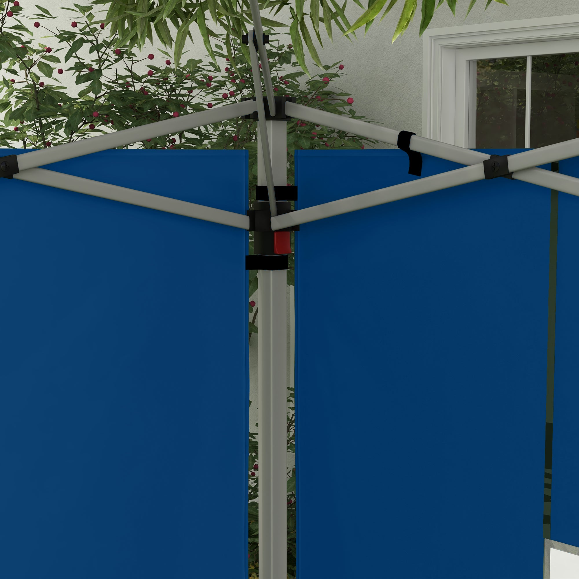 Set of 2 Durable Oxford Cloth Gazebo Side Panels with Windows - Blue
