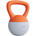 6kg Soft Kettlebell with Non-Slip Handle for Home Gym Strength Training - Orange and Grey