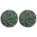 Set of Two Artificial Boxwood Balls Plants - Purple