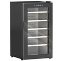 41 Bottle Wine Fridge 91L with Glass Door, LED Light & Digital Touch Control - Black