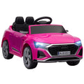 Audi Q8 e-tron Sportback Licensed 12V Ride-On Car with Remote, Suspension, Headlights, Music, Horn - Pink