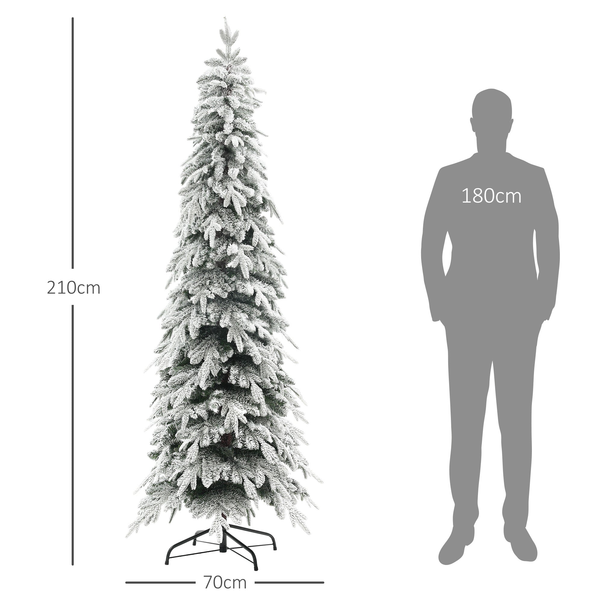 7ft Snow-Covered Unlit Artificial Christmas Tree