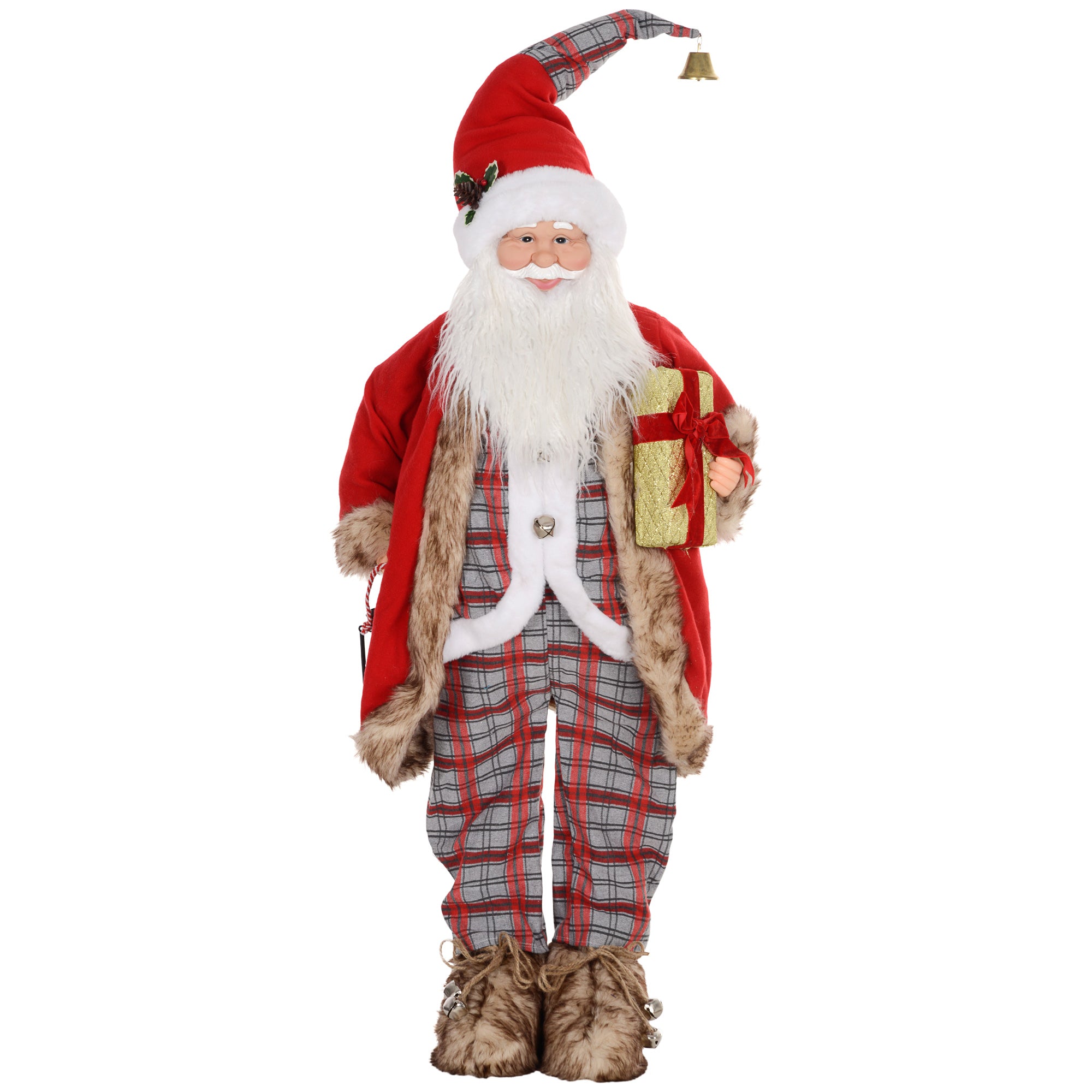 4'6" Animated Santa Claus Figure, with Sound - Red