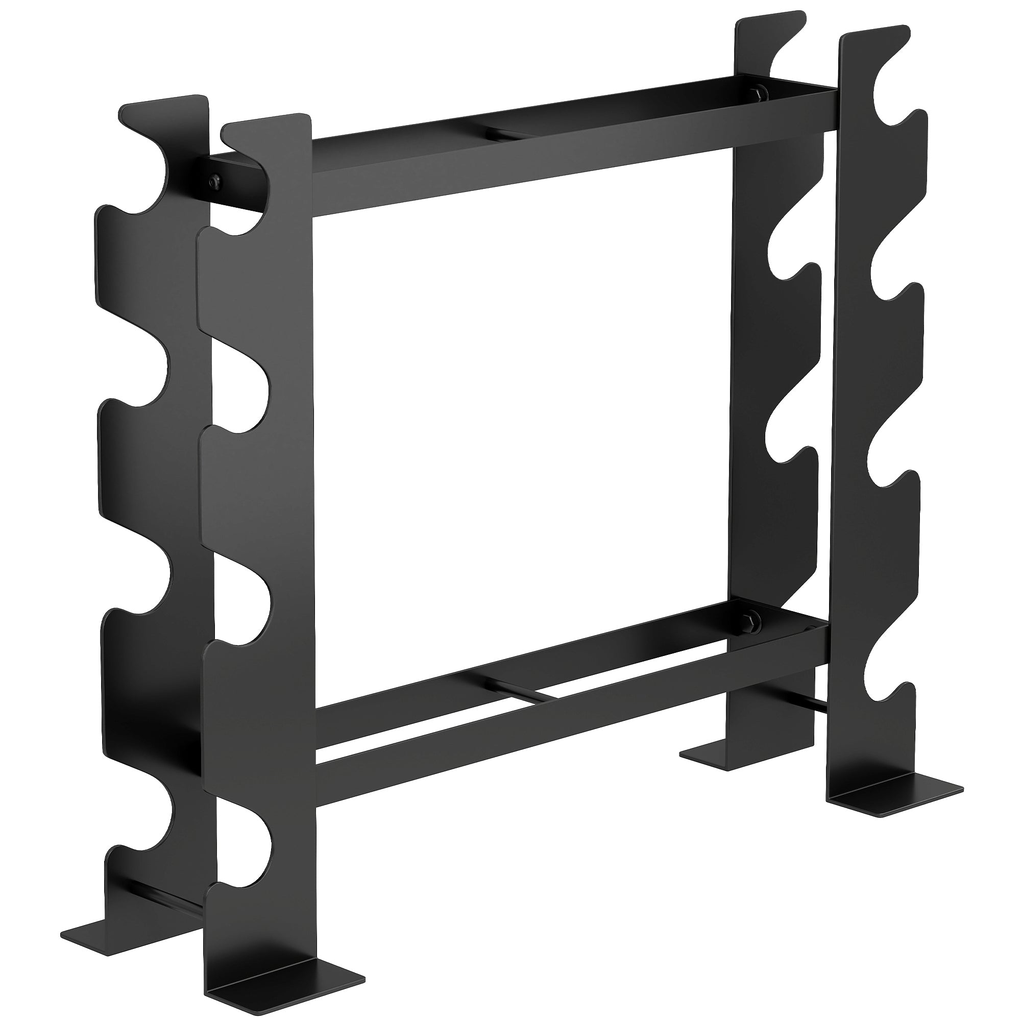 4-Tier Dumbbell Rack, Heavy-Duty Weight Rack for Dumbbells, Kettlebells and Multiple Balls, 200 KG Capacity, Black