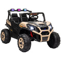 24V 2-Seater Kids Electric Car with Remote Control, Suspension, Slow Start & 3 Speeds - Khaki