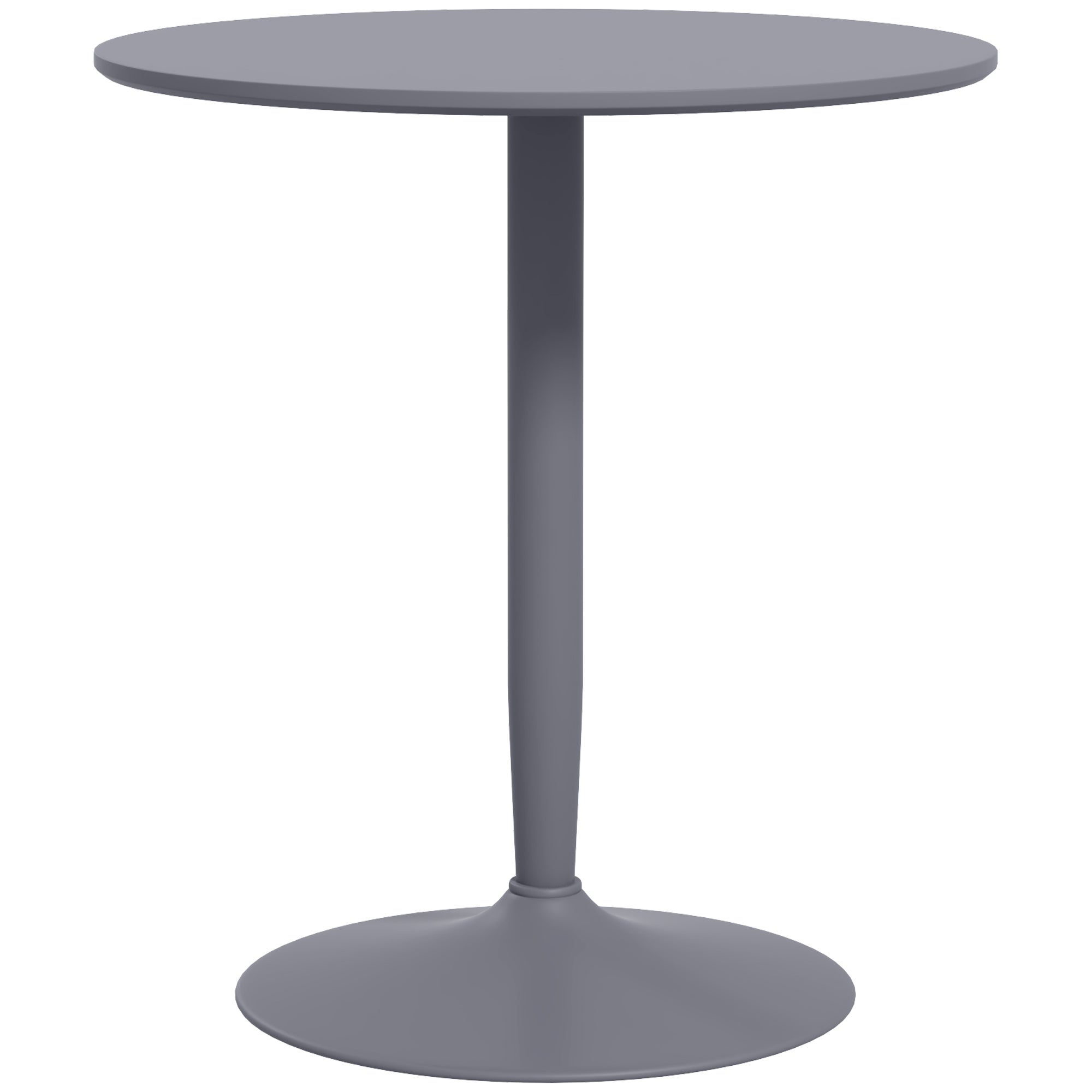 75H x 70cm Two-Person Minimalistic Dining Table - Grey