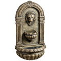 Wall-Mounted Water Fountain, 3-Tier Cascading Waterfall with LED Lights and Adjustable Flow for Patio, Rustic Brown