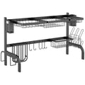 100cm Modular Over-Sink Drying Rack with Accessories - Black