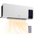 2000W Wall-Mounted Heater with Adjustable 18-45°C Thermostat and Remote Control - White