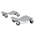 2 PCS Car Wheel Dollies with Lockable Swivel Casters 680kg Capacity - Grey