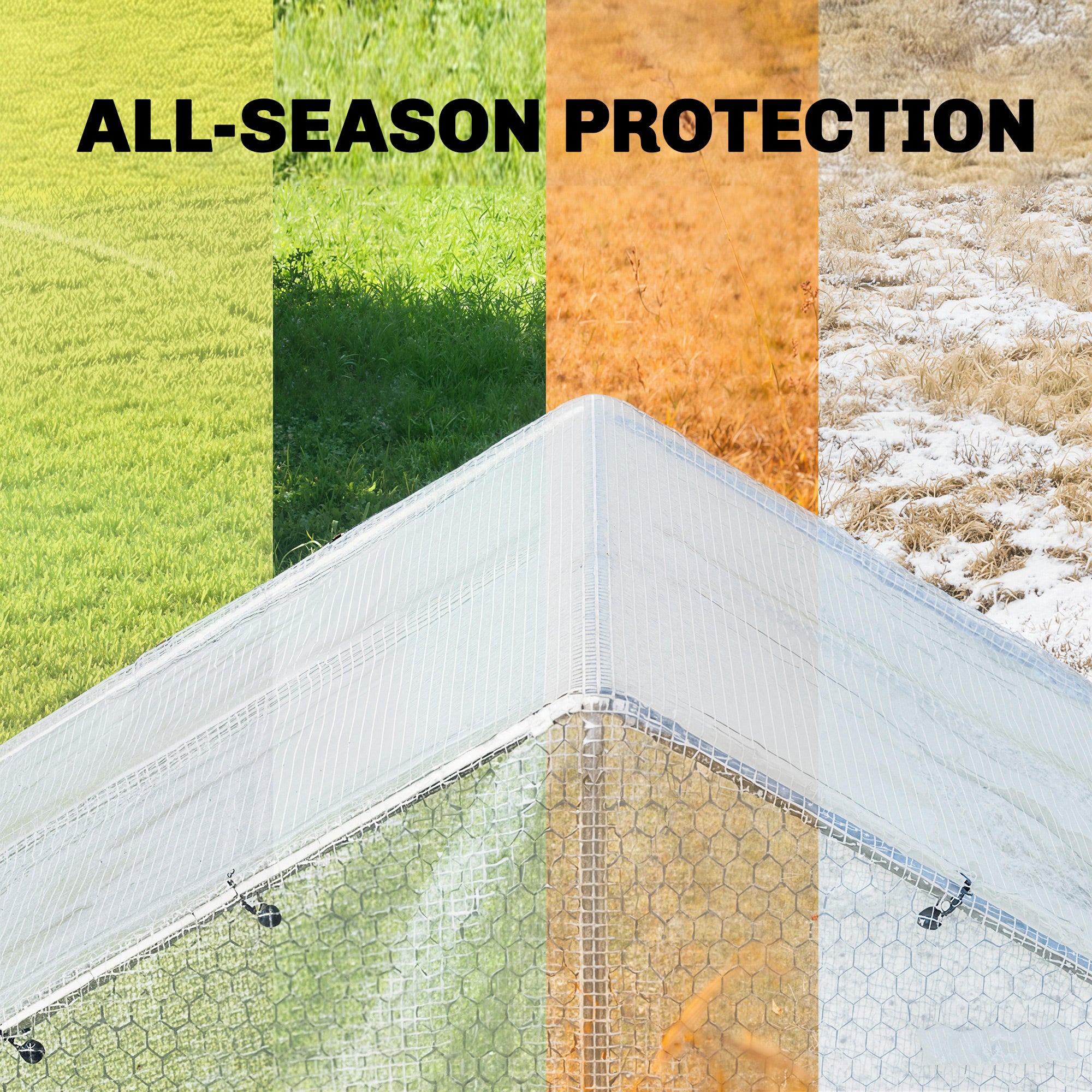 3 x 5m Waterproof Tarpaulin, Heavy Duty 140GSM Tear-Resistant PE Tarp with Reinforced Grommets, UV Protected Cover